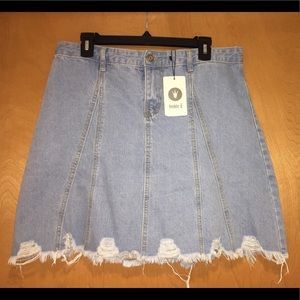 Cute Distressed Denim Skirt